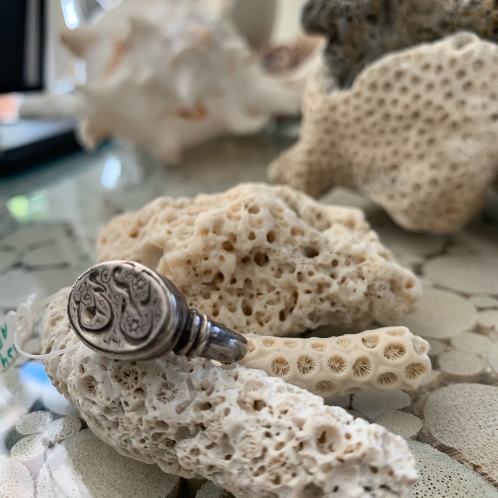 Sterling silver signet or seal ring